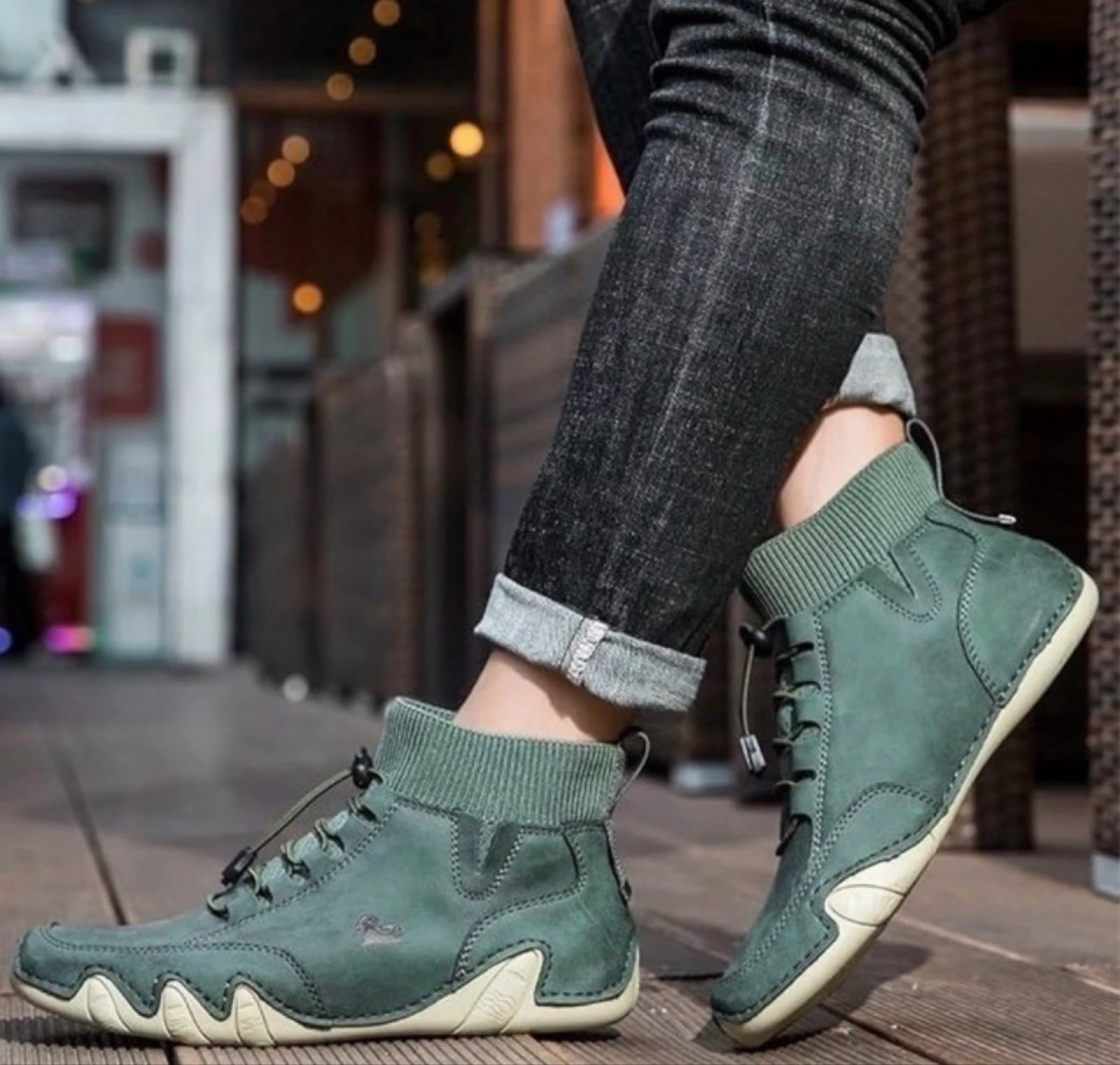 Botines Barefoot Verdes T.36 - Ergonómicos y Flexibles